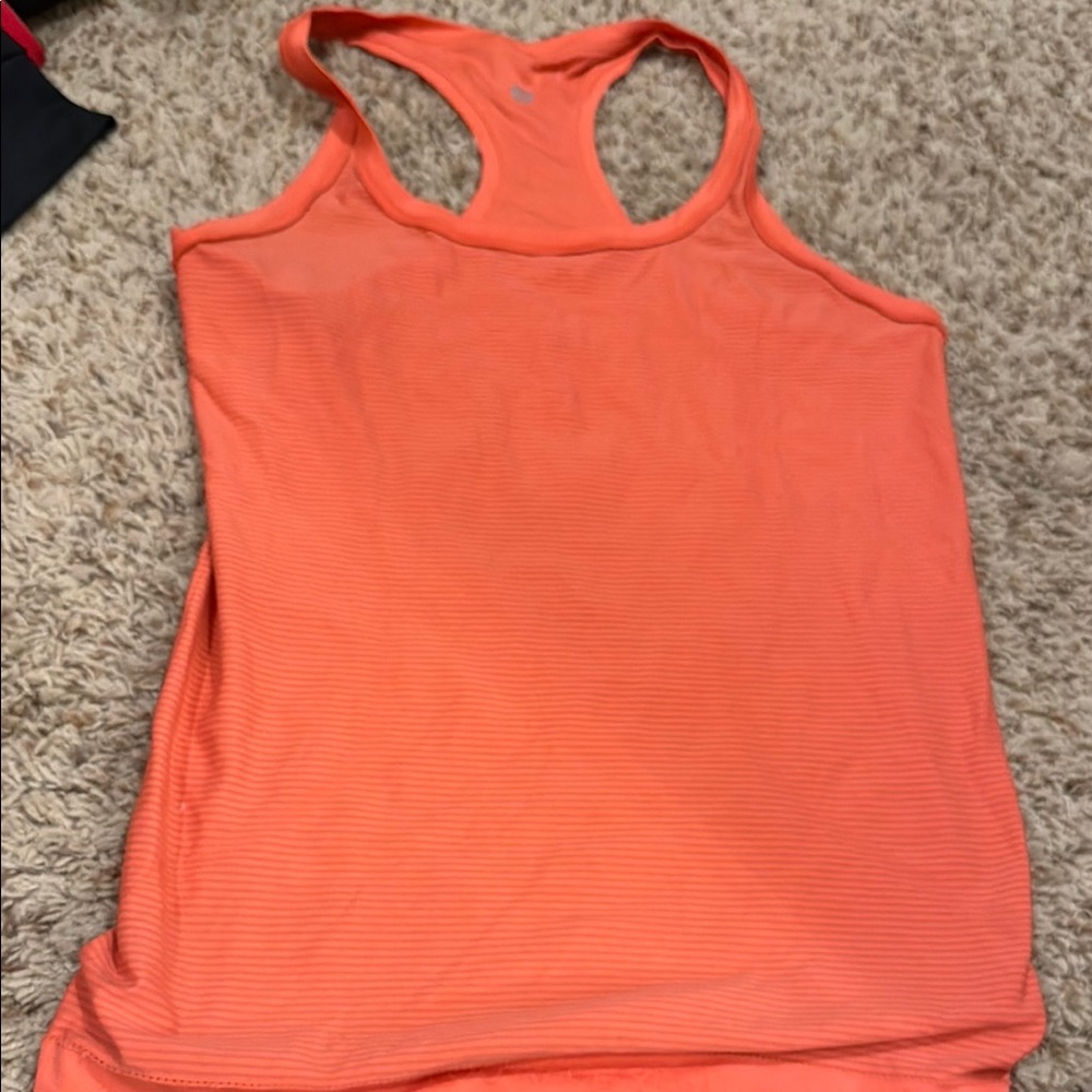 Women's Orange Athletic Pilates Running Tank Top Lululemon size 6